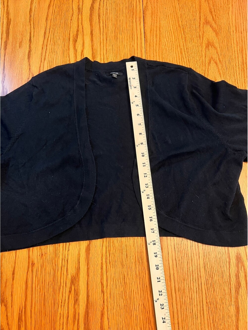 Apt. 9 Women's Black Open Front Cardigan Sweater Size 1X - Picture 4 of 7